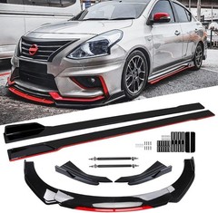 69-73″ Adjustable Car Front Bumper Lip Splitter Spoiler Body Kit ABS