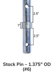 10PCS Scaffolding #6 tube 1-3/8” Replacement Parts Scaffolding w 1” Collar