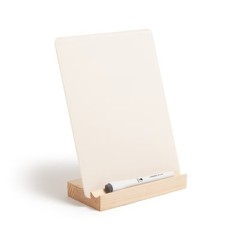 8"x10" Acrylic Desktop Board With Wood Tray Base Cream