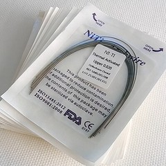 Dental Orthodontic Heat Thermal Activated NITI Arch Wires Ovoid Round Wire