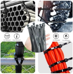 120Lb Zip Ties Heavy Duty 15 Inch 100Pcs, Large Black Cable Tie Actual 15.7 In,