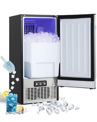 100lbs/24H Commercial Undercounter Ice Maker w/WaterFilter, Self-Cleaning &Timer