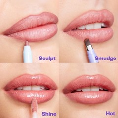 Kosas Hotliner Retractable Lip Liner Pencil Built-In Brush Sharpener – Easy