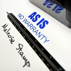 As Is No Warranty Rubber Stamp Blue Ink Self Inking Ideal 4913