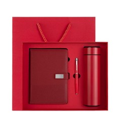3 PIECE JOURNAL/ NOTEBOOK GIFT SET, 1 WATER BOTTLE, 1A5 NOTEBOOK, 1 PEN IN BROWN
