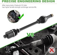 Rear Left Right CV Axle Drive Shaft & Bearings for Polaris Ranger 800 Crew 20…