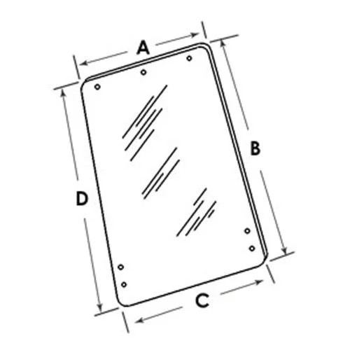 Cab Glass – Side Window fits Ford 5610 3600 4110 4600 6610 7610 D5NN9425722B
