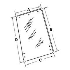 Cab Glass – Side Window fits Ford 5610 3600 4110 4600 6610 7610 D5NN9425722B