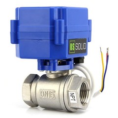U.S. Solid 1/2″ NPT Motorized Ball Valve 9V 12V 24V AC/DC 3-Wire SS304
