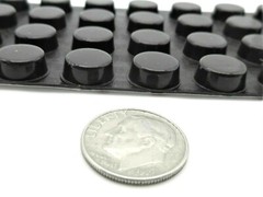 12mm D x 5mm H Round Small Rubber Feet 3M Adhesive Backing 32 Feet per Package