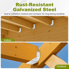 25 Pcs 2X6 Joist Hangers for Wood, 20 Gauge Galvanized Face Mount Joist Hanger,