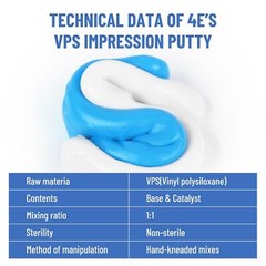 Dental Impression Putty Fast Set 800g VPS Putty (400g Base & 400g Catalyst) New