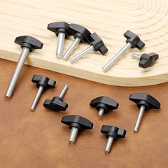 12 Pcs M8 x 20mm Tee Thumb Screws, 35mm Width Carbon Steel Tee Wing Knobs Screws