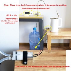 DC 12V Mini Food Grade Self Priming Diaphragm Fresh Water Transfer Pump 1.3LP…