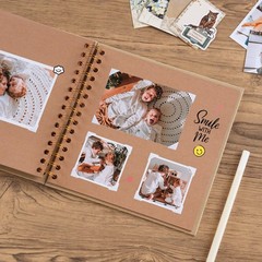 potricher 8 x 8 Inch DIY Scrapbook Album 40 Pages 8 40 Pages, Yellow