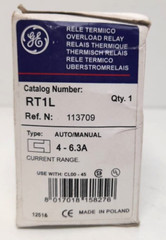 GE RT 1L OVERLOAD RELAY CURRENT RANGE 4-6.3A