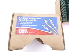 100 Pack Tool Pro Made In The USA 3/16″ Piloted Down Spiral Cutout Bit