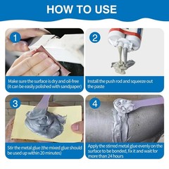 STRONGEST METAL STEEL ALUMINUM BOND PERMANENT FIX GLUE EPOXY COLD WELD SYSTEM