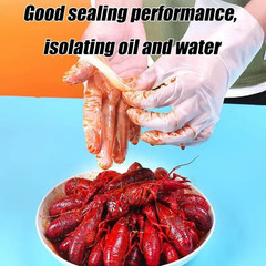 M / XL Size Clear TPE Food Service Disposable Gloves Powder Free 100 200 400pcs