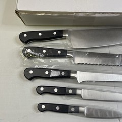 Mercer Culinary Renaissance® 6-Piece Knife Set w/ Tempered Glass Wooden Base