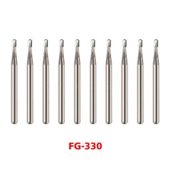 100 New Dental Carbide Burs Bur FG # 330 Pear for High Speed Handpiece