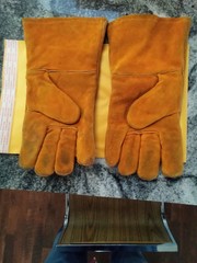 Heat Resistant Welding Gloves Leather Safety Gloves, 13″ long Large/Xlarge