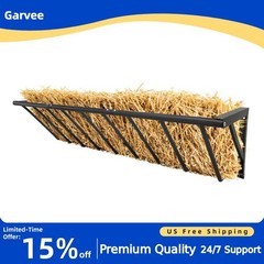 63″ Hay Rack Feeder Wall Mount 16 Gallon Rust Resistant for Indoor Outdoor Use