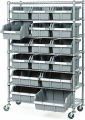 6-PACK GRAY DIVIDERS FOR COMMERCIAL BIN RACK SYSTEM (SHE16509 and SHE16510)