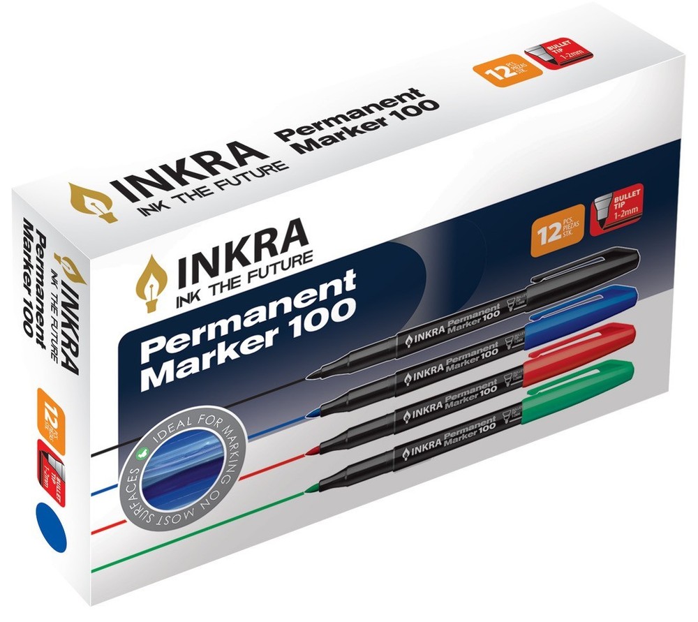 Permanent Marker 100 3411/12BX RED