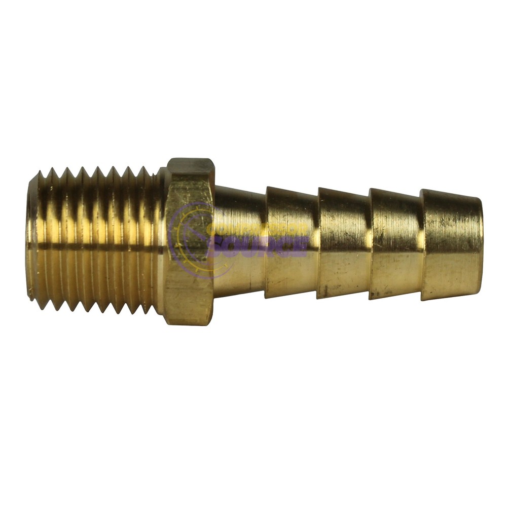3/8″ X 1/4″ MNPT Brass Air Hose Barb Fitting For 3/8″ Hose