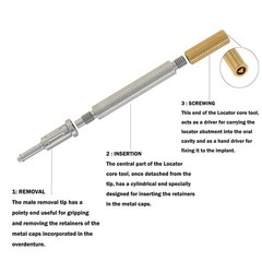 US Implant 2.4 lbs Overdenture Retention Caps For Locator Core Tool Universal