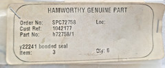 HAMWORTHY H72758/1 Y22241 BONDED SEAL LOT OF 6 PCS NEW FAST SHIPPING