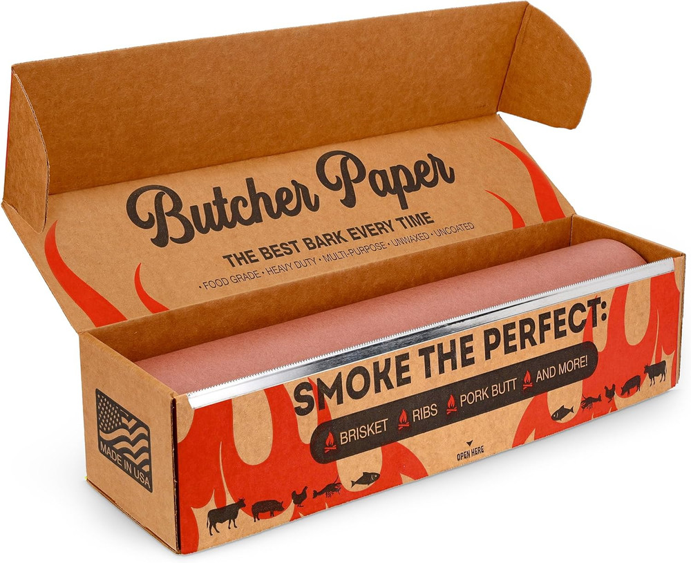 Bryco Goods Pink Butcher Paper Roll with Dispenser Box, 18″ X 175′ (2100”) Food-