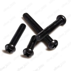 Black 304 Stainless Steel Phillips Cross Pan Head Screws Bolts M1.6 M2 M3 M4
