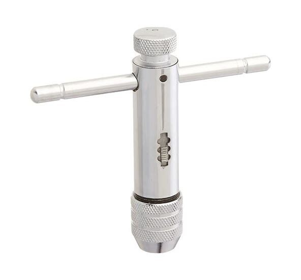 Irwin 21102 1/4 to 1/2″ Tap Capacity, T Handle Tap Wrench Ratcheting, 4″ OAL