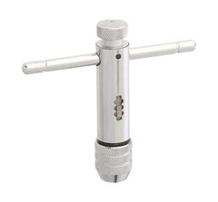 Irwin 21102 1/4 to 1/2″ Tap Capacity, T Handle Tap Wrench Ratcheting, 4″ OAL