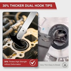 3rd Generation Seal Puller Tool with Heat-Treated Steel & 30% Thicker Dual Hooks