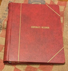 Vintage Corporate Records Book Red Binder NEW STORED 9.5″ x 12″ Dividers