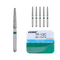 100Pcs 20Types Dental Diamond Burs for High Speed Handpiece Medium Friction Grip