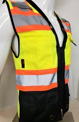 FX Surveyor Two Tone Yellow Safety Vest ANSI/ ISEA 107-2015 Approved