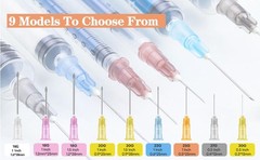 100Pcs 25G Needles 25Gauge 1Inch/25mm Sterile Disposable Injection Needles Dispe