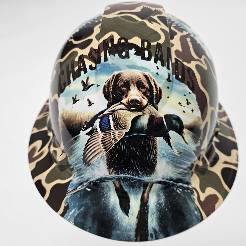 full brim hard hat custom hydro dipped IN DRAKE DUCK HUNTER CHASING BANDS NEW