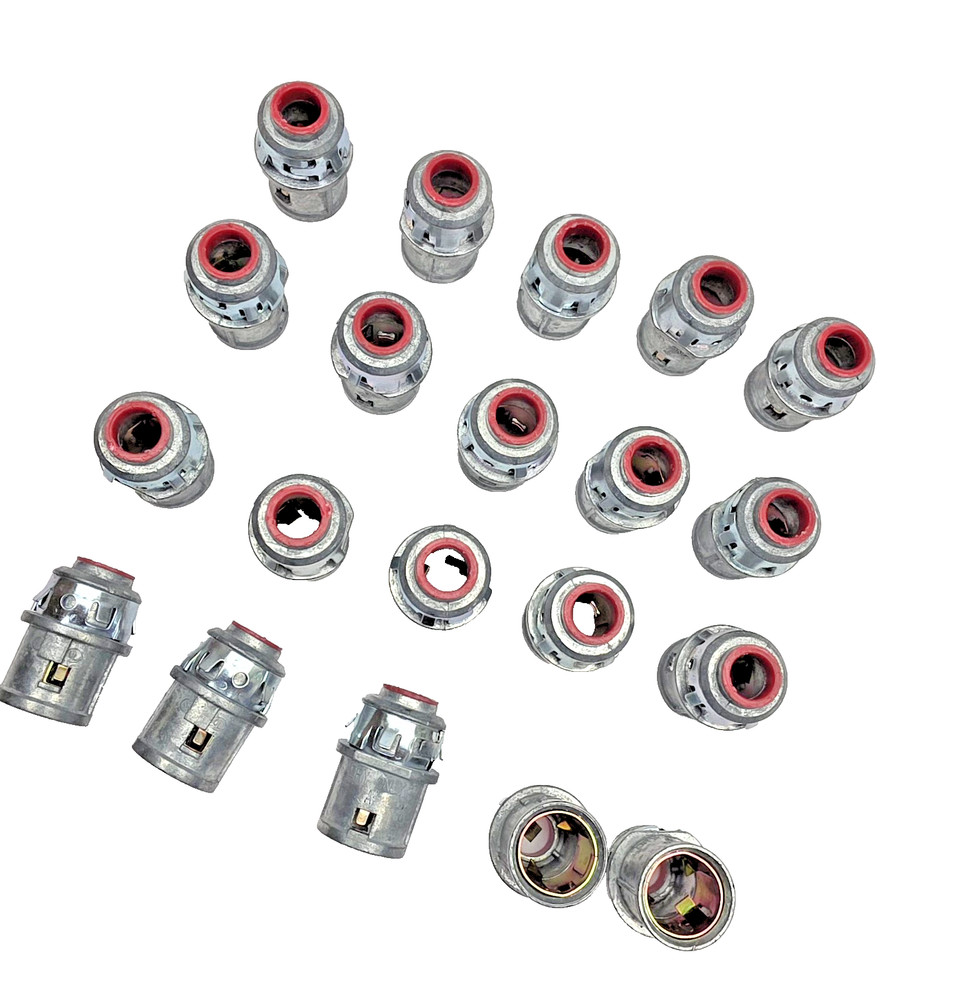 Arlington SNAP2IT 3/8″ MC Cable Conduit Connector Insulated Zinc Lot of 20 New