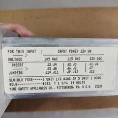 MSA Mine Safety Appliances Transformer Power Supply Module 120VA 105/115/230VAC