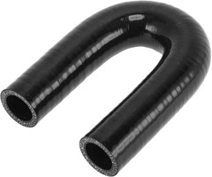 25Mm / 1” Inch ID 180 Degree U Bend Shape Silicone Elbow Coupler Hose Black Car