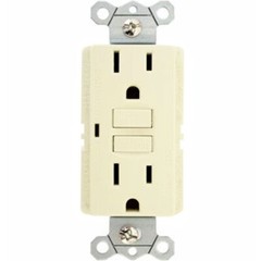 (10-Pack)15 AMP GFCI Outlet Receptacle Light Almond with Indicator & Wall Plate