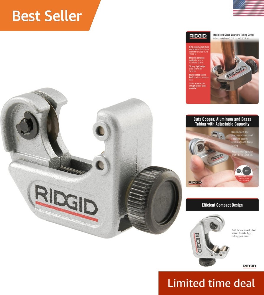 Model 104 Close Quarters Tubing Cutter, 3/16-inch to 15/16-inch Tube Cutter