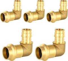 1/2″ PRESS X 1/2″ PEX-A Copper Press Fitting Elbow, 5-Pack