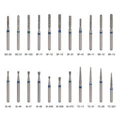AZDENT Dental Diamond Burs For High Speed Handpiece Friction Grip 5Pcs/Box