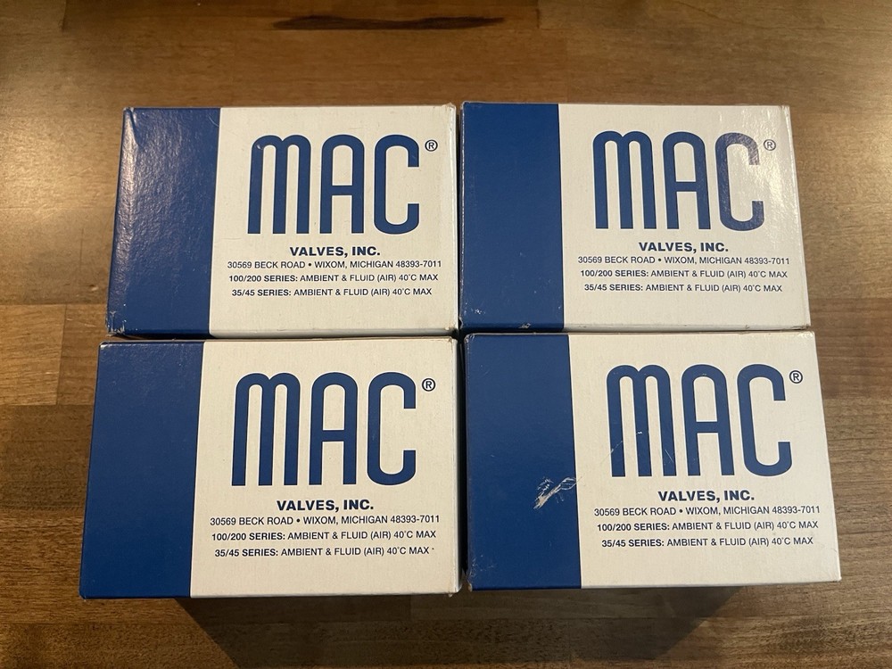 4x MAC 113B-501AA SOLENOID VALVE 24VDC 6W (LOT OF 4) BRAND NEW